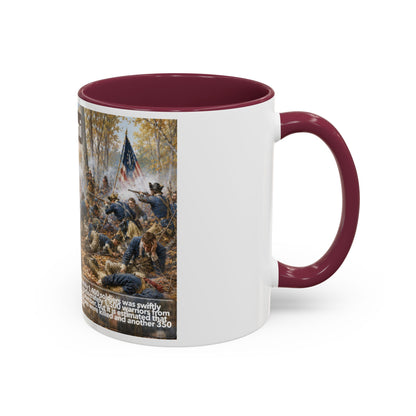 Miami History Battle Scene Mug — Military Vintage Illustration Coffee Cup (11oz/15oz)