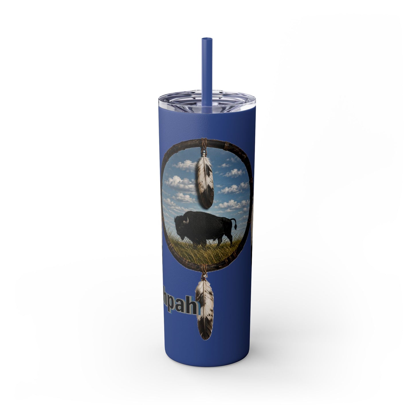 Quapaw Buffalo Skinny Tumbler 20oz — Ogahpahka Design