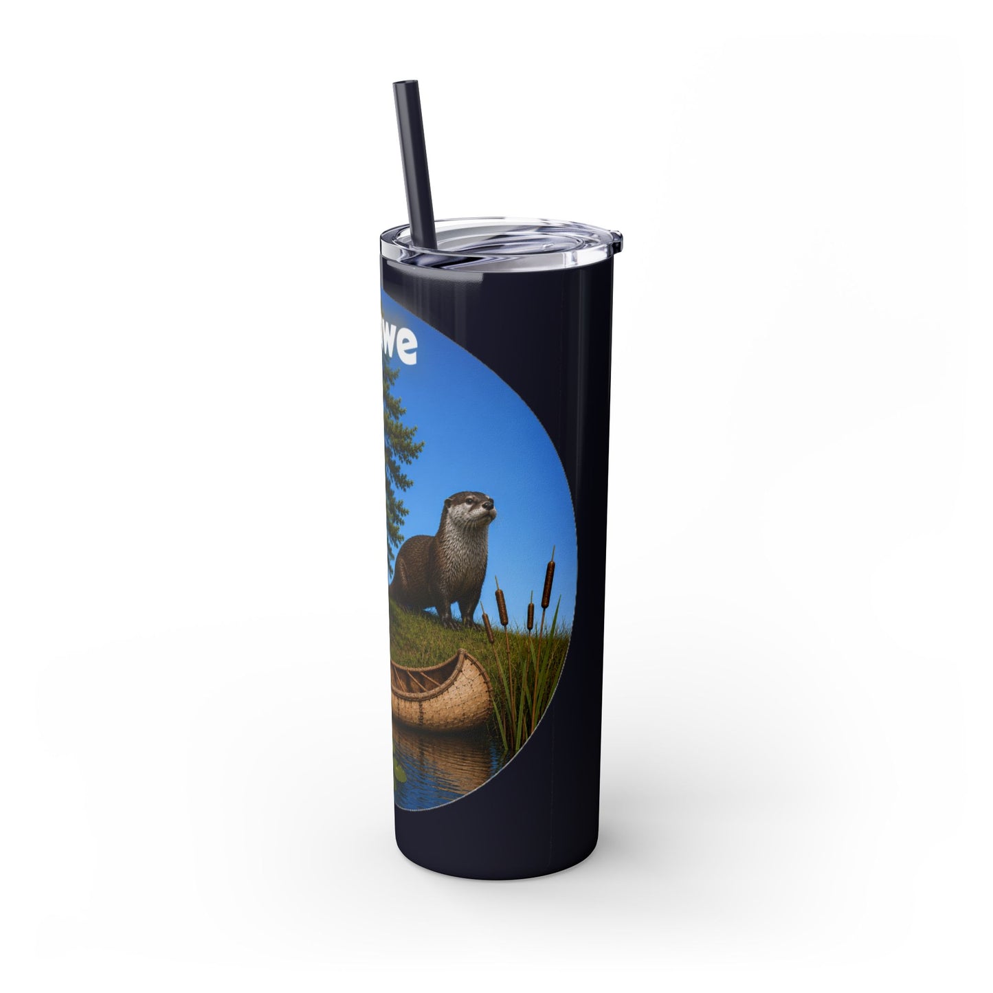Ottawa Adawe Canoe Skinny Tumbler — 20oz Insulated Travel Cup with Straw