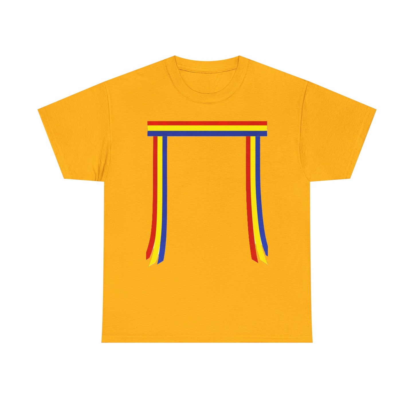 Ribbon & Arrows T‑Shirt — Minimal Tribal Ribbon Front with Crossed Arrows Back