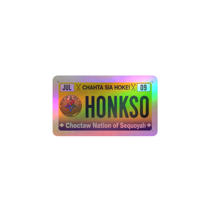 HONKSO License Plate Vinyl Decal — Choctaw Nation of Sequoyah Sticker