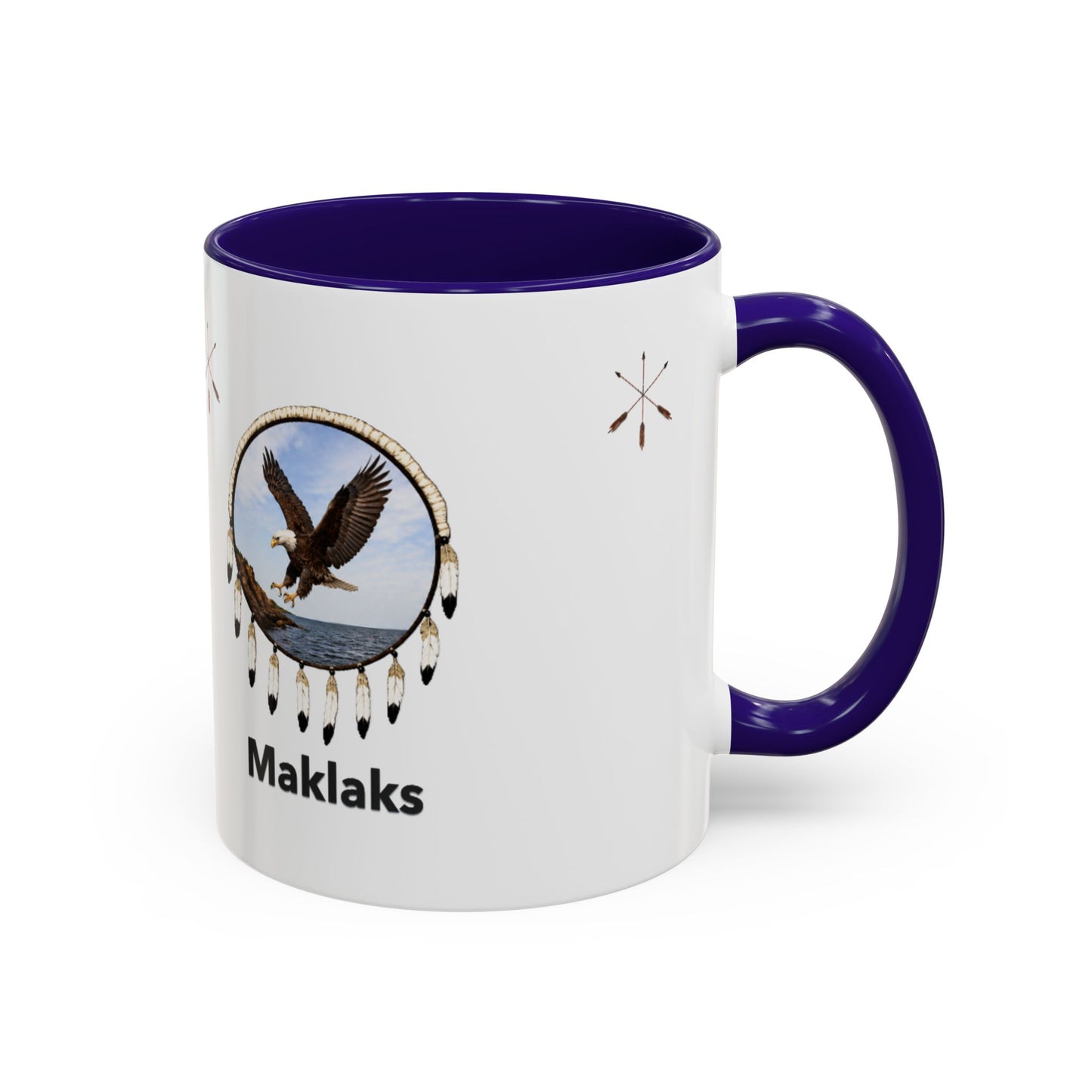 Modoc Eagle Ceramic Mug (11oz/15oz) – 'Maklaks' Native-Inspired Coffee Cup
