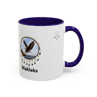 Modoc Eagle Ceramic Mug (11oz/15oz) – 'Maklaks' Native-Inspired Coffee Cup