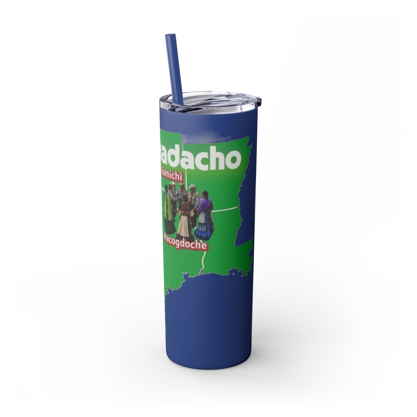 Caddo Kadohadoha Texas Map 20oz Skinny Tumbler with Straw