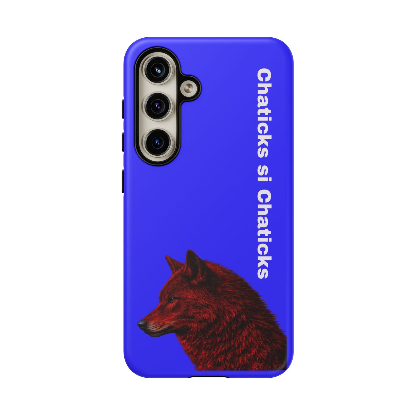 Pawnee Phone Case — Blue 'Chaticks si Chaticks' Wolf Logo Tough Case