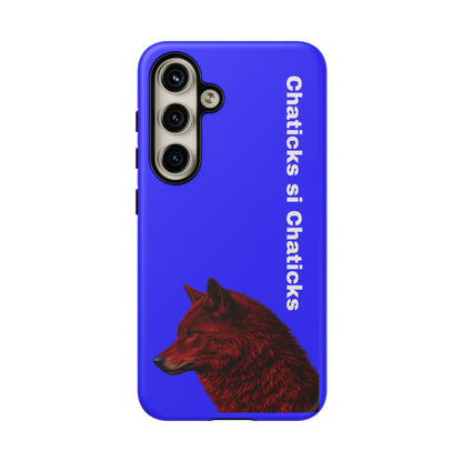 Pawnee Phone Case — Blue 'Chaticks si Chaticks' Wolf Logo Tough Case
