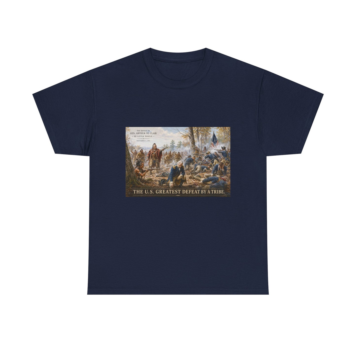 Chief Little Turtle Historical Battle Tee — "The U.S. Greatest Defeat by a Tribe" Cotton T-Shirt