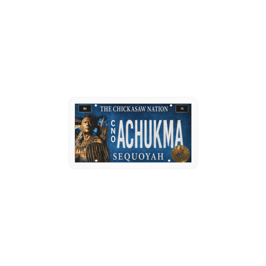 Achukma Sticker — Chickasaw Nation Kiss-Cut Vinyl Decal (Sequoyah Design)