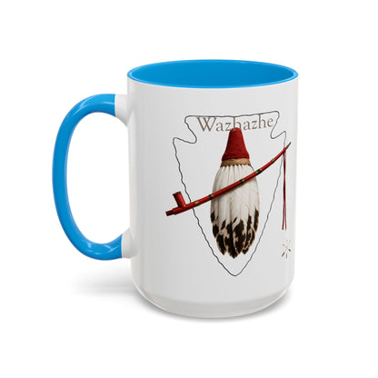 Osage Wazhazhe Tribal Feather Mug (11oz & 15oz) — Native-Inspired Coffee Cup