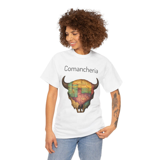 Comancheria Buffalo Skull T-Shirt — Western Map Graphic Tee