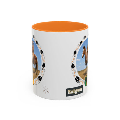 Kiowa Native Horse Photo Mug — Western Indigenous Pride Coffee Cup (11oz/15oz)