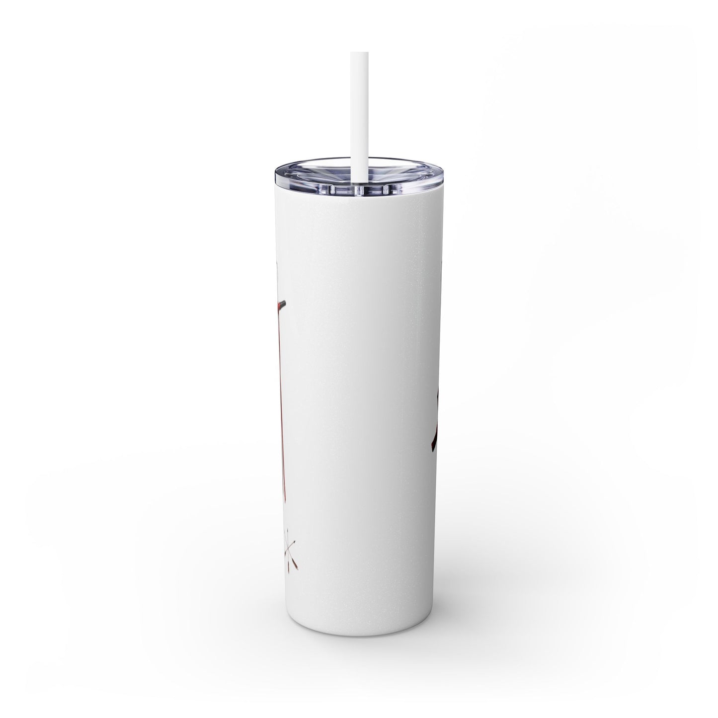 Osage Skinny Tumbler — Native Feather & Pipe Design 20oz Straw Cup