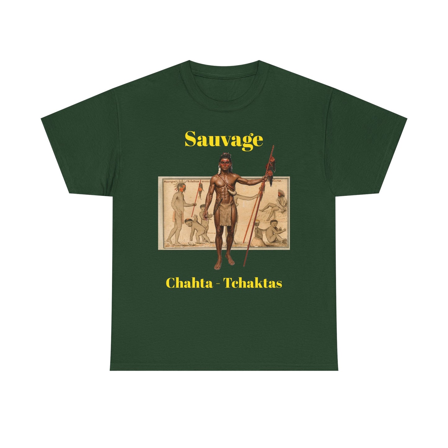 Savage Chahta Tchaklas Graphic Tee – Native American Heritage Art T-Shirt