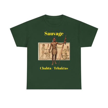 Savage Chahta Tchaklas Graphic Tee – Native American Heritage Art T-Shirt