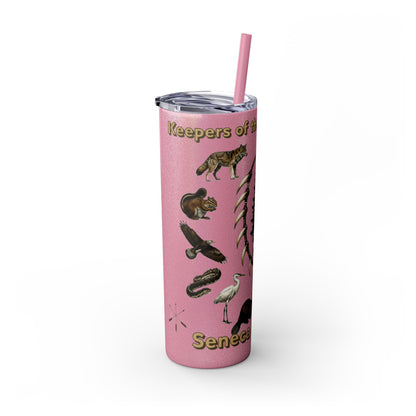 Seneca Cayuga Skinny Tumbler with Straw, 20oz
