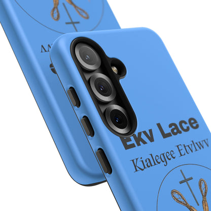 Kialegee Protective Phone Case — Custom 'Ekv Lace' Cross & Campfire Design