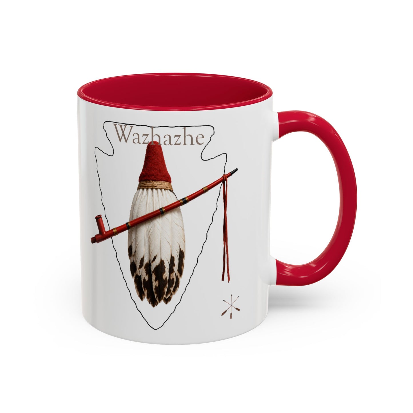 Osage Wazhazhe Tribal Feather Mug (11oz & 15oz) — Native-Inspired Coffee Cup
