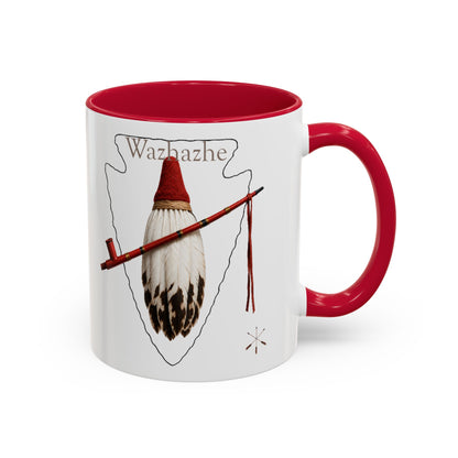 Osage Wazhazhe Tribal Feather Mug (11oz & 15oz) — Native-Inspired Coffee Cup