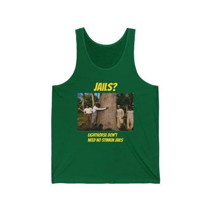 Jails? Tank Top — "Lighthorse Don’t Need No Stinkin’ Jails" Vintage Western Graphic