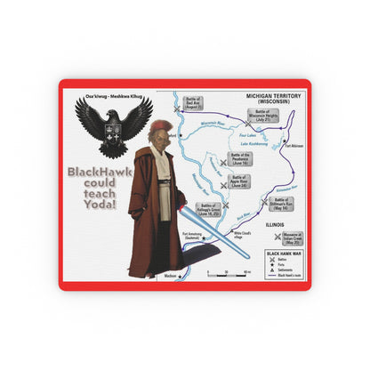 Black Hawk Jedi Mouse Pad — Historical Map Design (‘BlackHawk could teach Yoda!’)