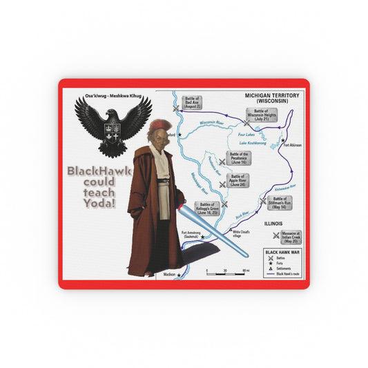 Black Hawk Jedi Mouse Pad — Historical Map Design (‘BlackHawk could teach Yoda!’)