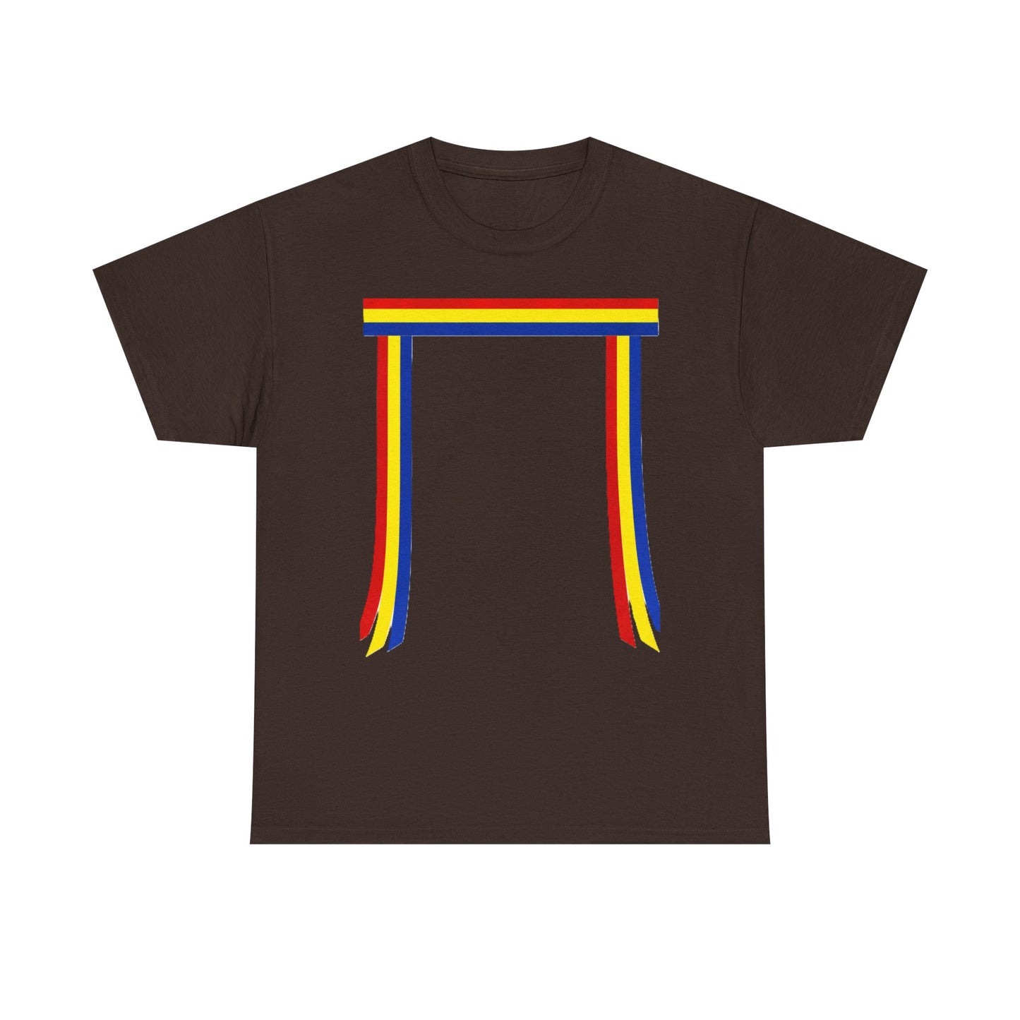 Ribbon & Arrows T‑Shirt — Minimal Tribal Ribbon Front with Crossed Arrows Back