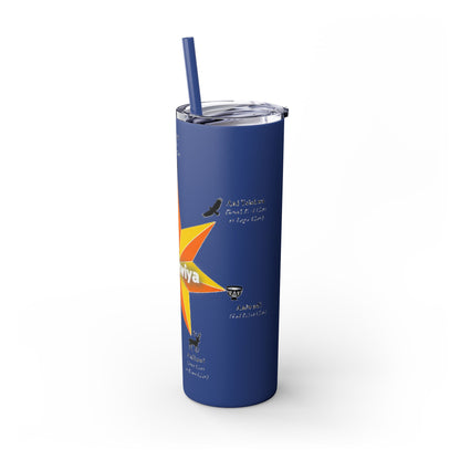 Cherokee 20oz Skinny Tumbler - Aniyunwiya Star Design with Straw
