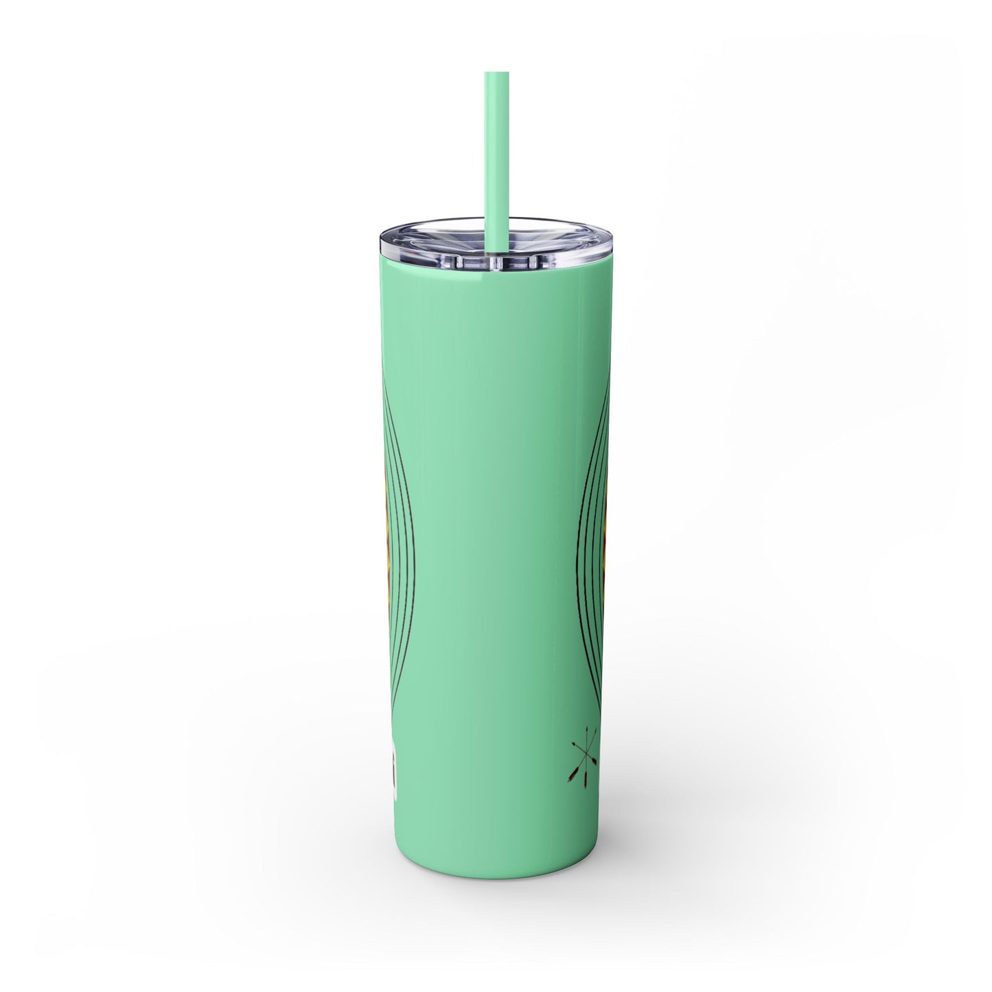 Otoe Missouria Native Animal Medicine Wheel 20oz Skinny Tumbler with Straw