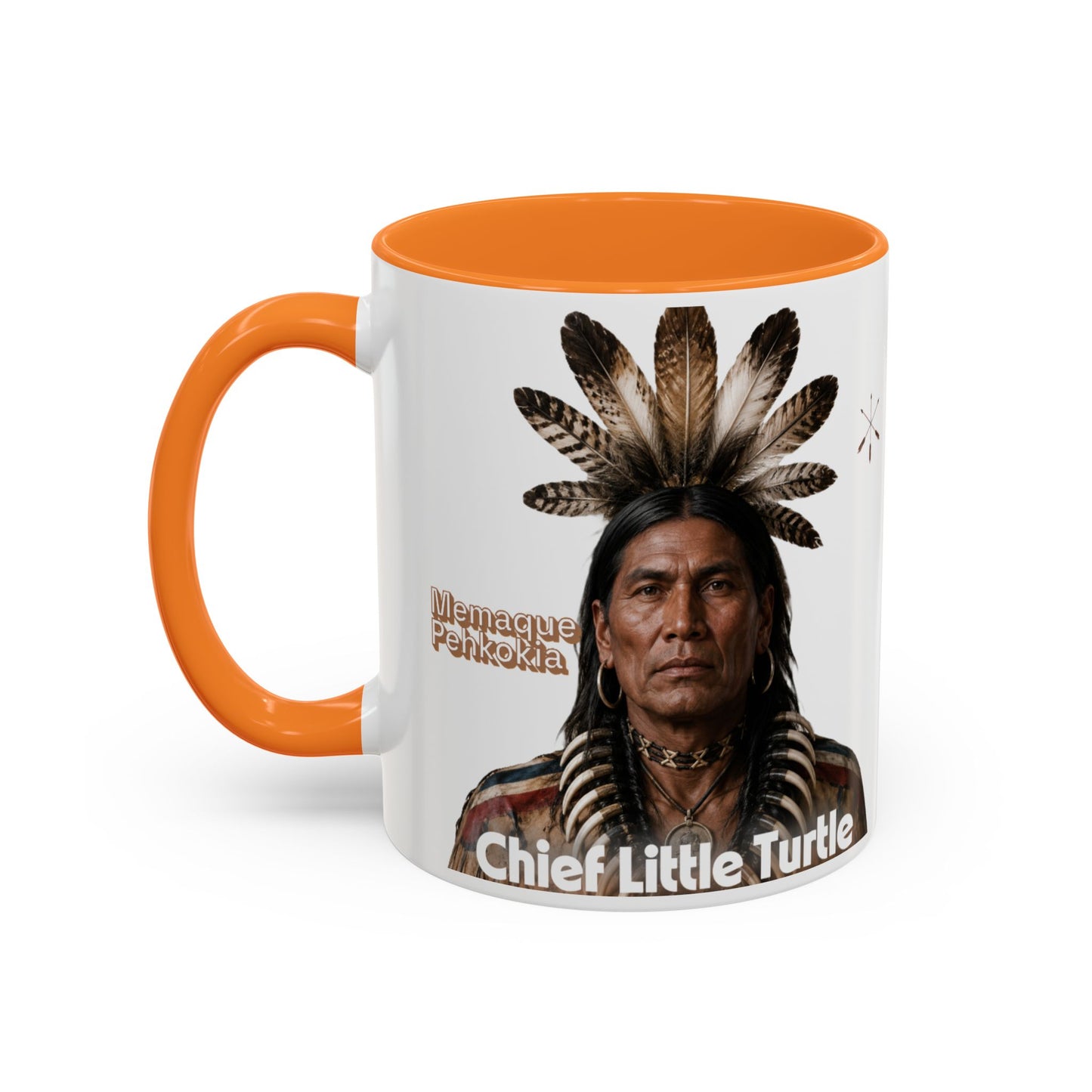 Miami Ceramic Mug — 'Chief Little Turtle' Native Warrior Portrait (11oz & 15oz)