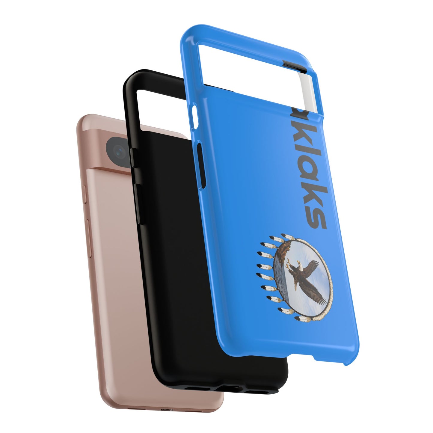 Modoc Blue 'Maklaks' Tough Phone Case with Eagle Drum Design