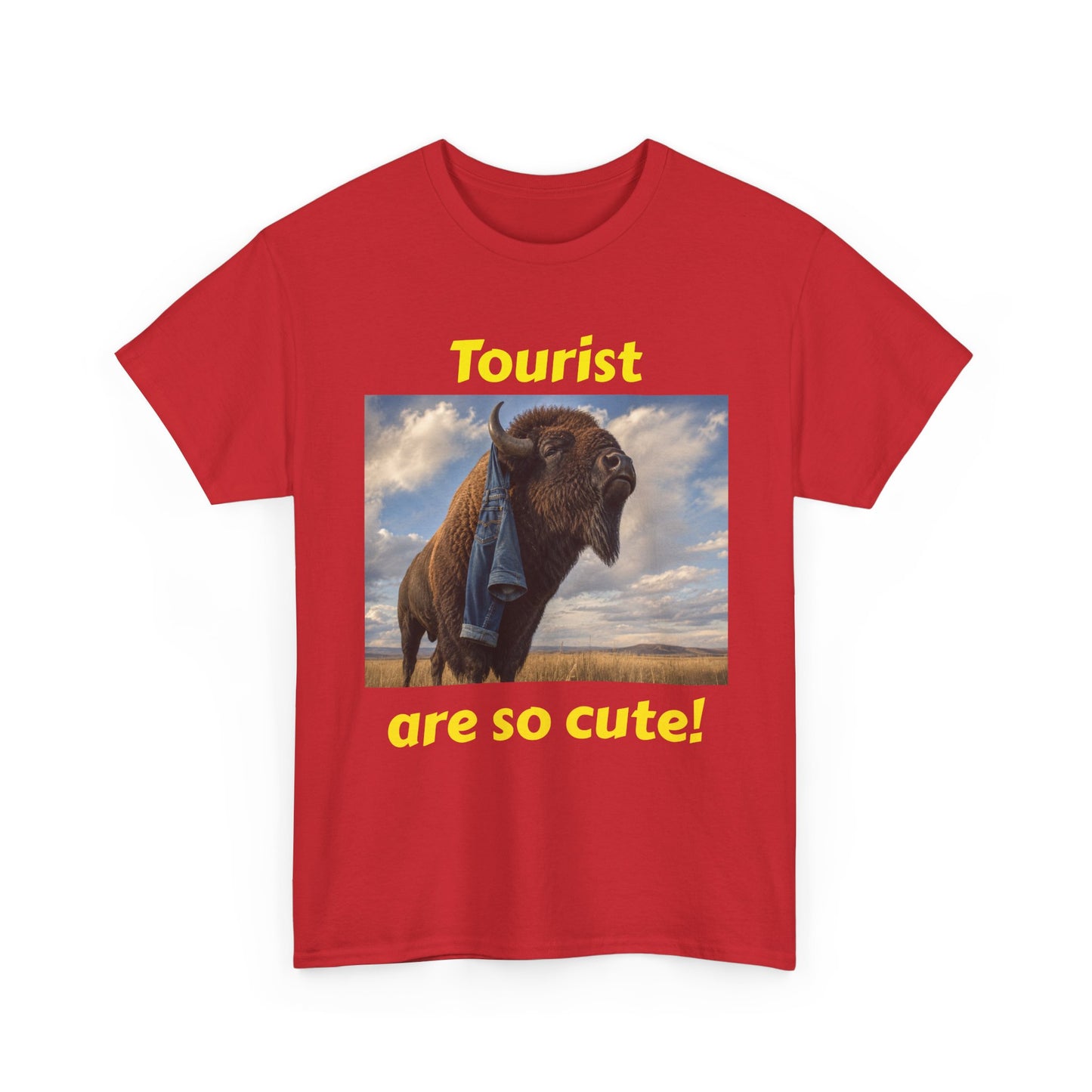 Tourist Are So Cute! T-Shirt — Funny Bison Photo Tee