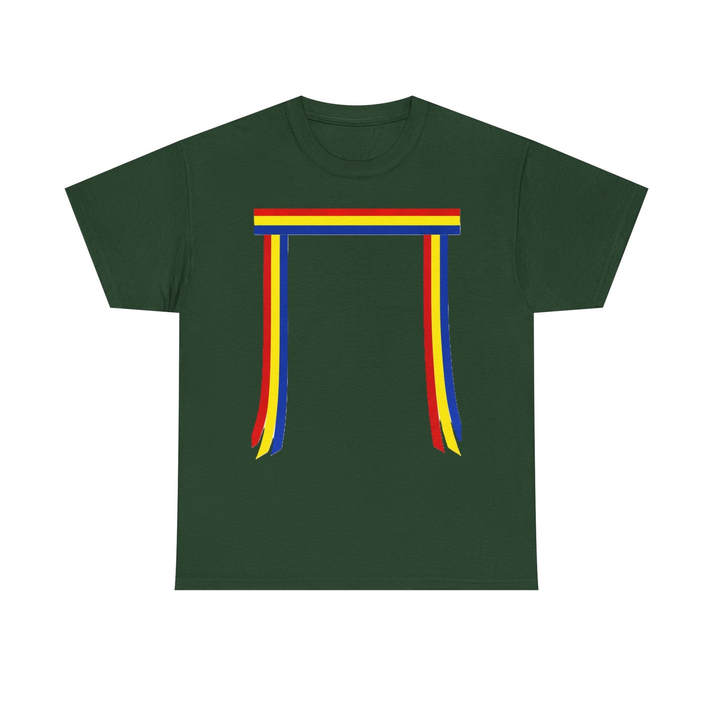 Ribbon & Arrows T‑Shirt — Minimal Tribal Ribbon Front with Crossed Arrows Back