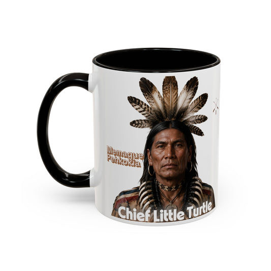 Miami Ceramic Mug — 'Chief Little Turtle' Native Warrior Portrait (11oz & 15oz)
