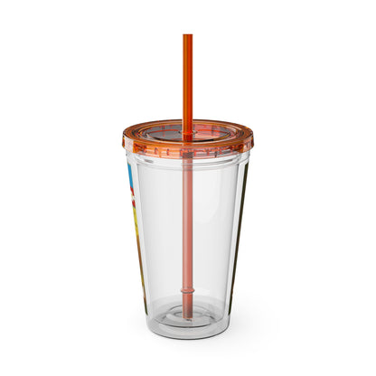 Shawnee N Sunsplash Tumbler with Straw, 16oz