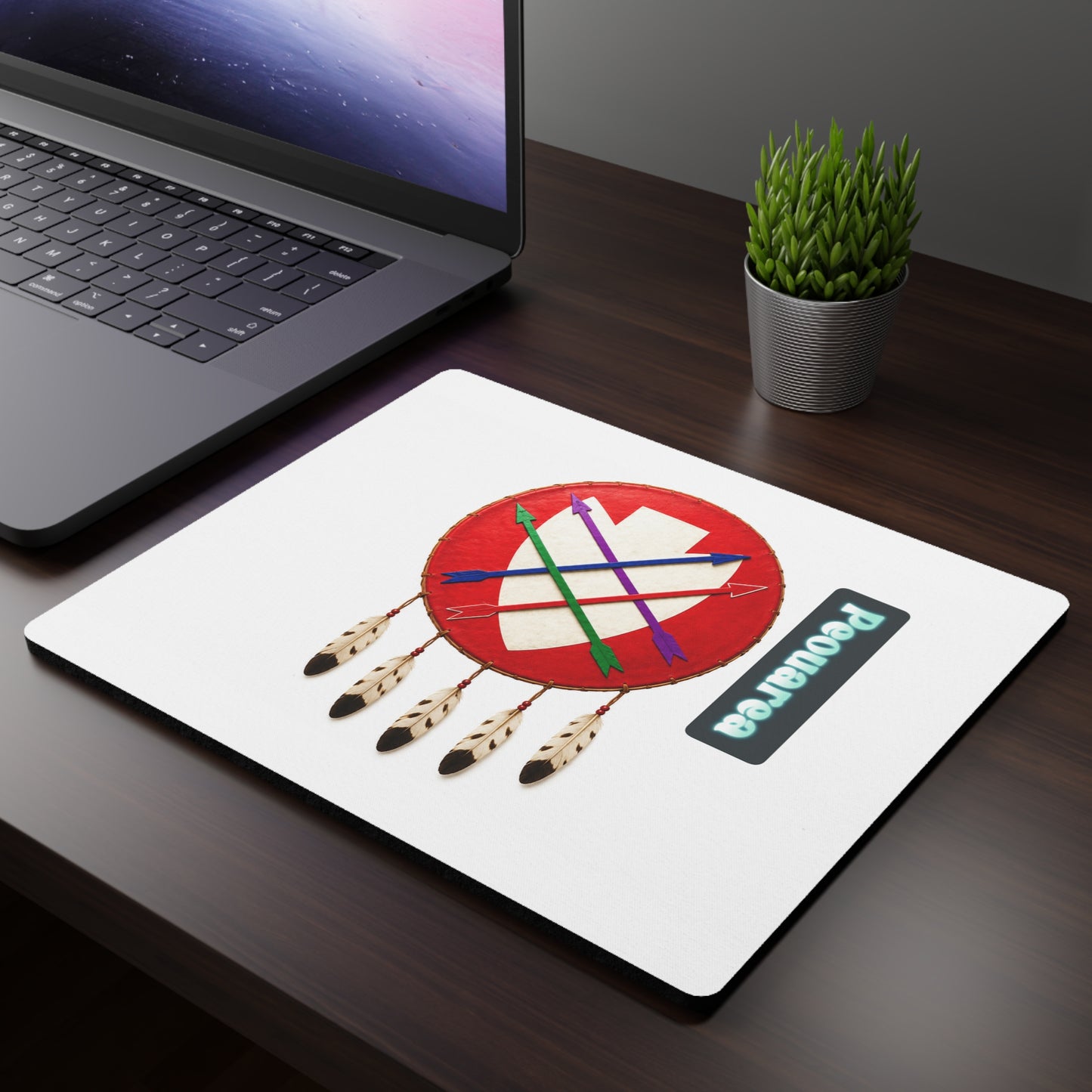 Peoria  Mouse Pad — 'Peouarea' Desk Mat