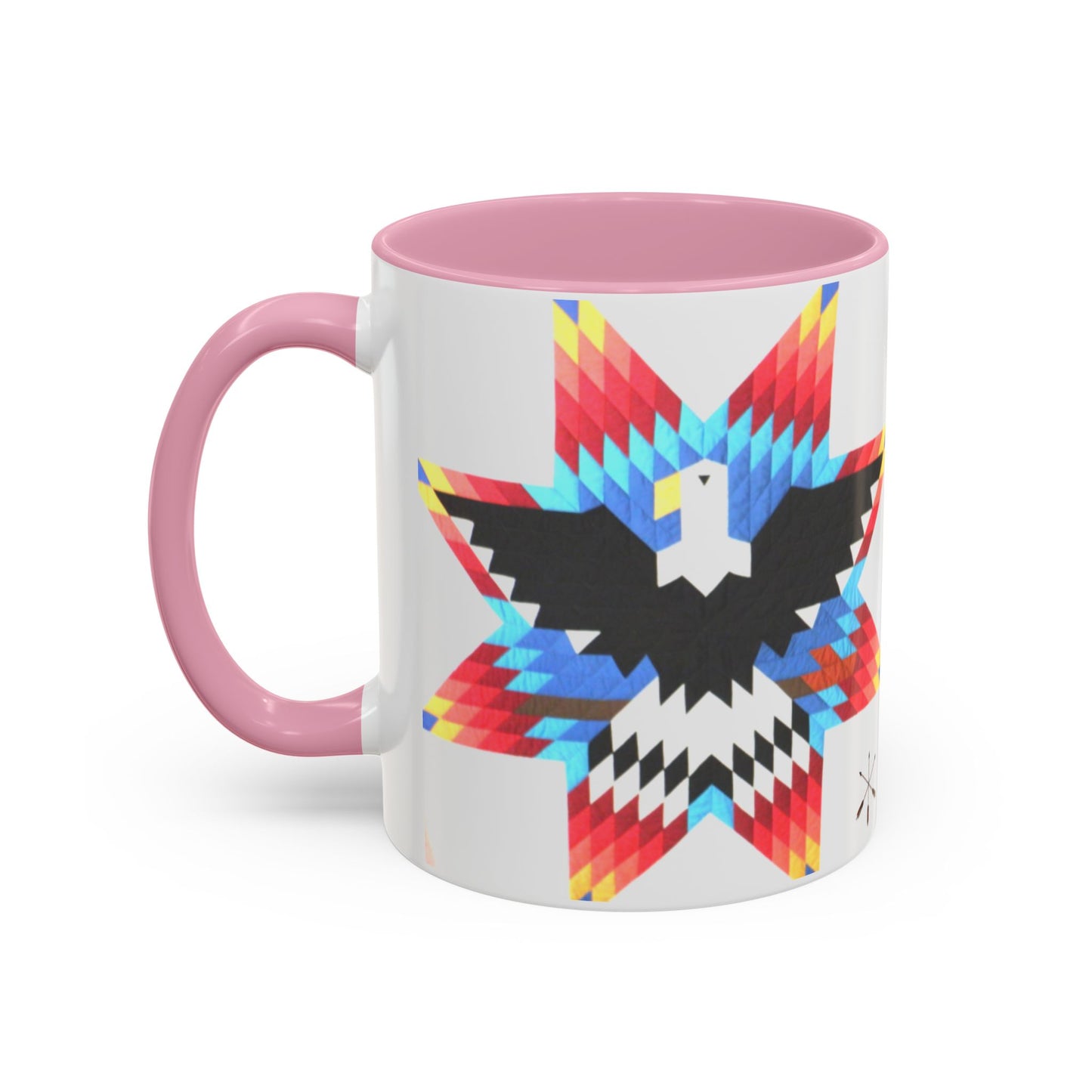 Onci  Eagle Star Ceramic Mug — Colorful Geometric Native-Inspired Coffee Cup (11oz, 15oz)