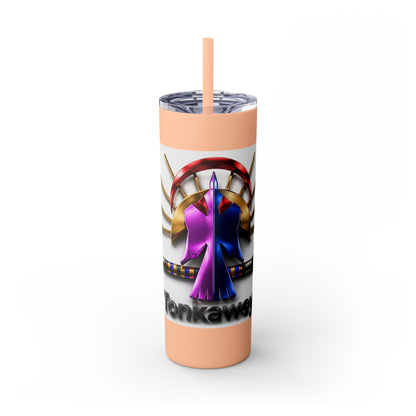 Tonkawa Skinny Tumbler with Straw, 20oz