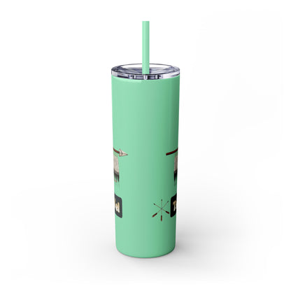 Cheyenne Arapaho 20oz Skinny Tumbler — Native American Shield & Arrows Design (Tsistsistas - Hinono'eitiit)