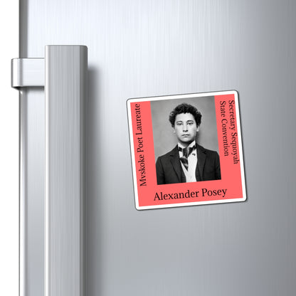 Alexander Posey Historical Portrait Magnet — Mvskoke Poet Laureate & Secretary, Sequoyah State Convention