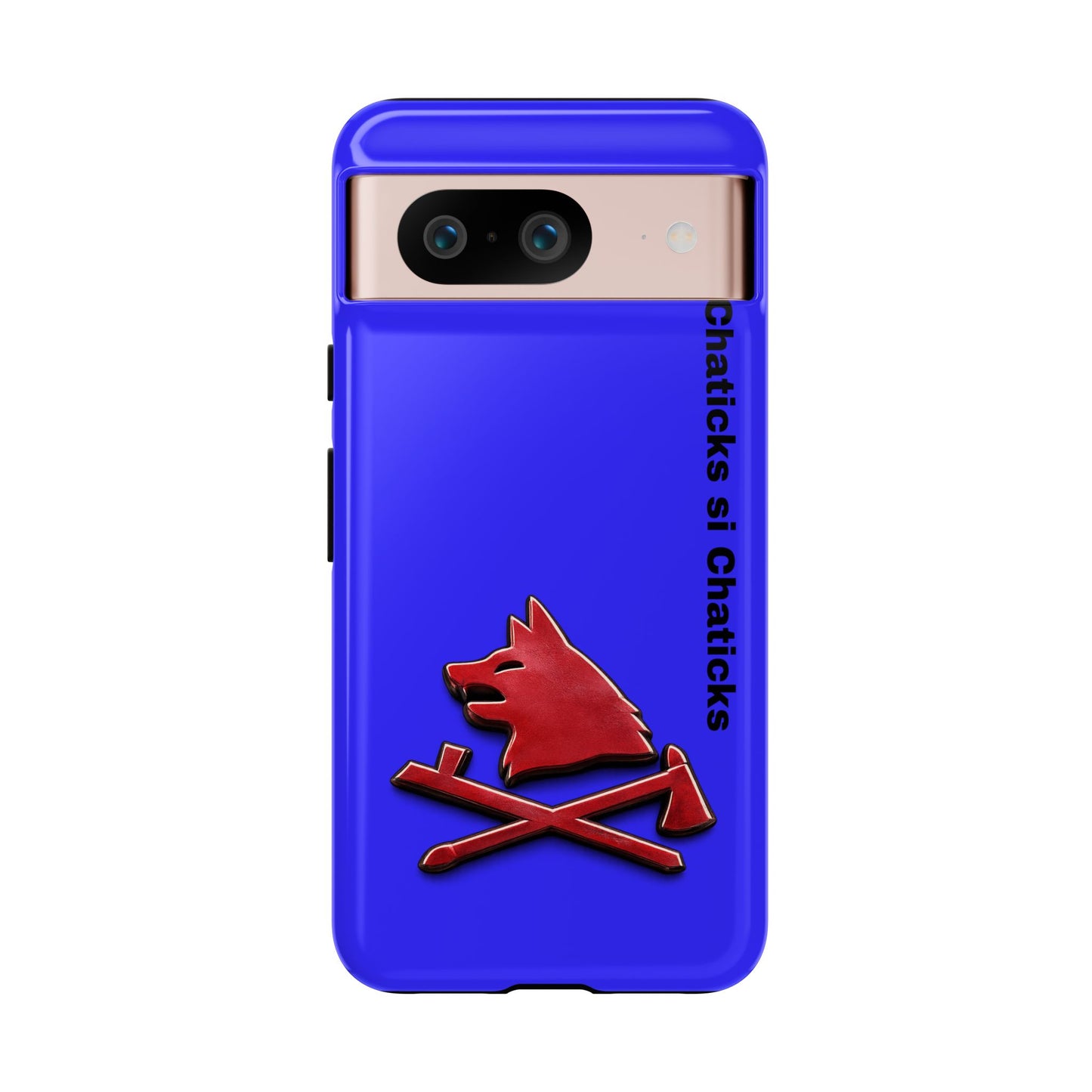 Pawnee Phone Case — Blue 'Chaticks si Chaticks' Wolf Logo Tough Case