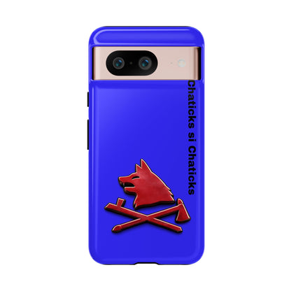 Pawnee Phone Case — Blue 'Chaticks si Chaticks' Wolf Logo Tough Case