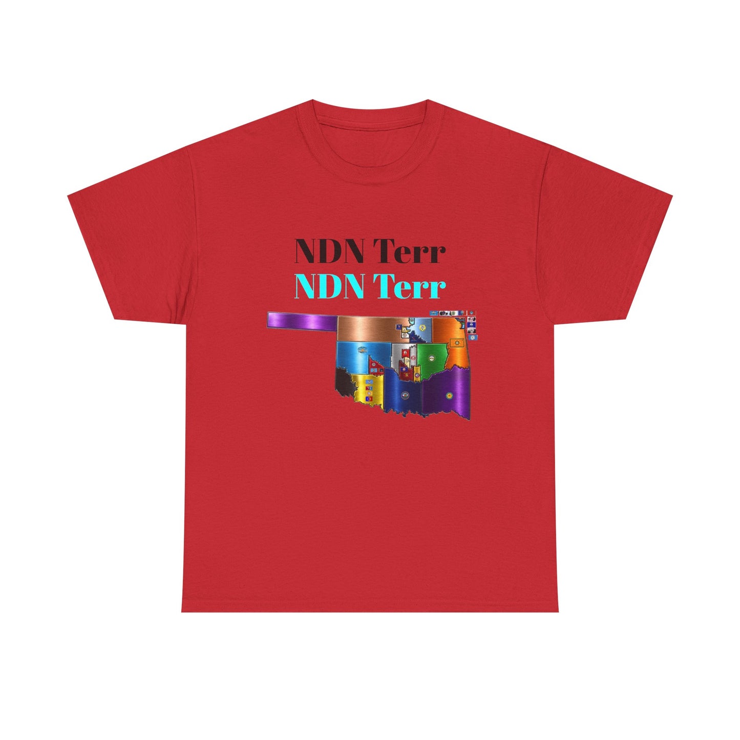 NDN Terr Oklahoma Map Tee — Native Pride Graphic T-Shirt with Arrows