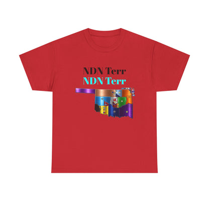 NDN Terr Oklahoma Map Tee — Native Pride Graphic T-Shirt with Arrows