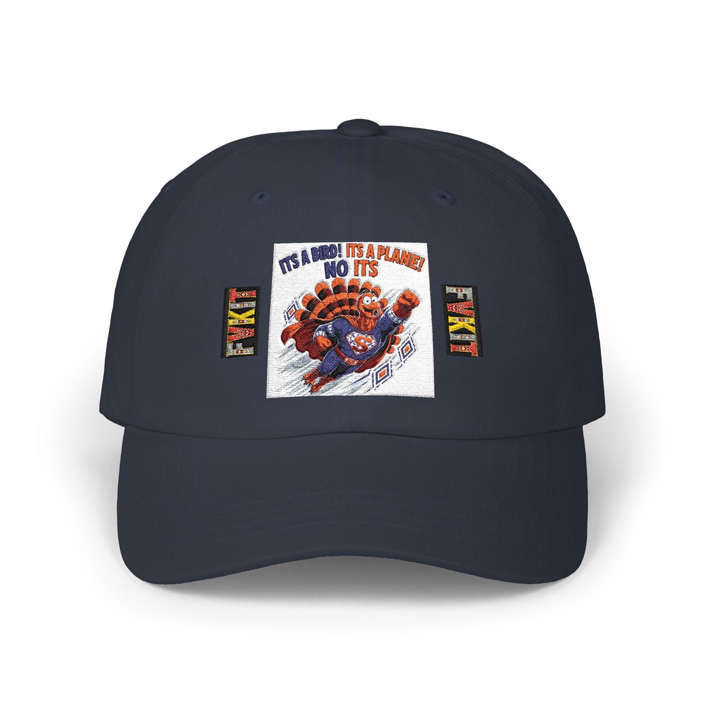 Turkey Dad Cap with Retro Turkey 'It’s A Murder, It’s A Massacre, No It’s' Graphic — Thanksgiving Hat
