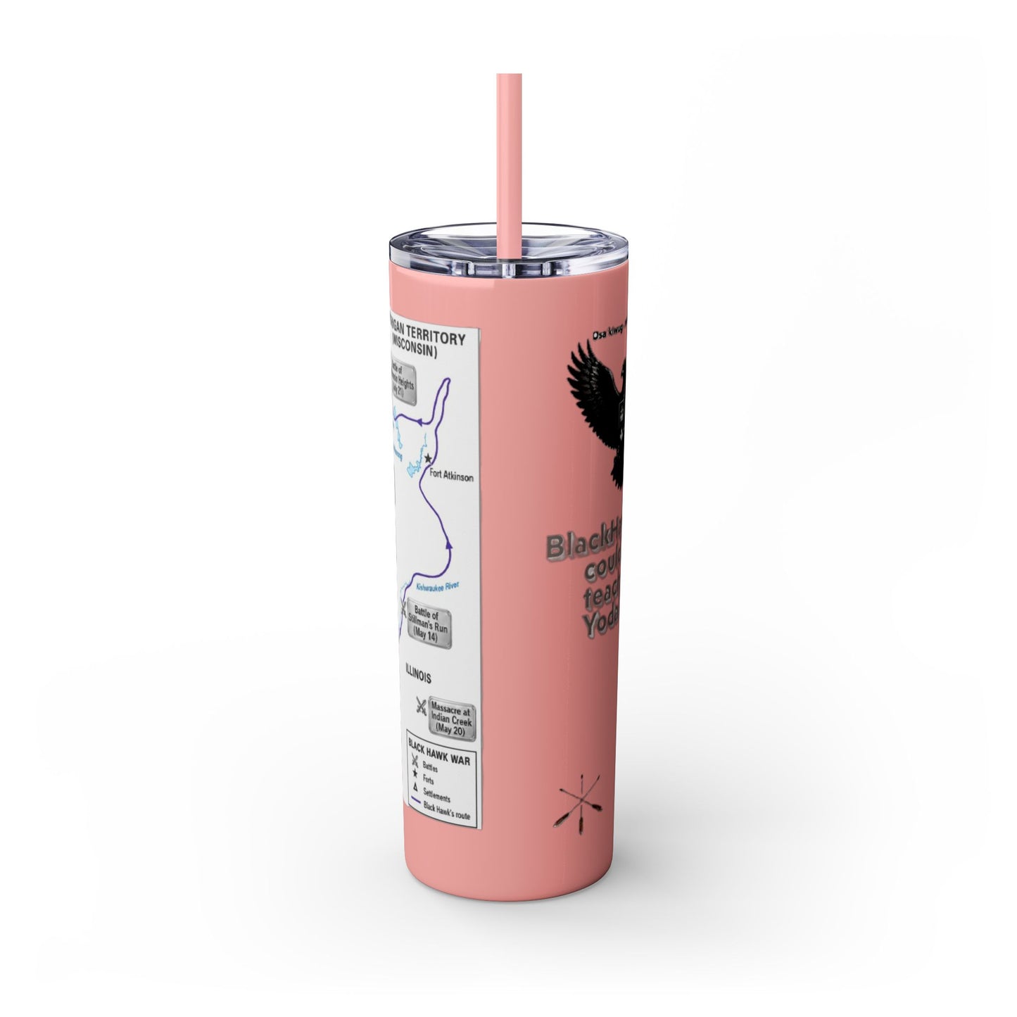 Blackhawk Skinny Tumbler 20oz – "BlackHawk could teach Yoda" Design