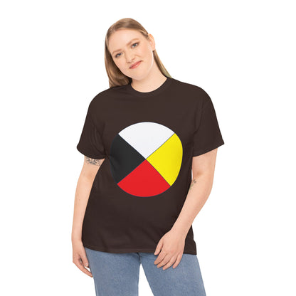 Native Medicine Wheel Tee — Four Directions Circle Design T-Shirt