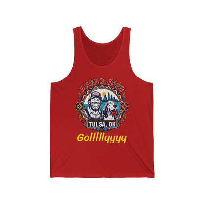 Anglo Joe's Tulsa, OK Fishing Tank Top — 'Gollllllyyyy' Retro Outdoor Tee