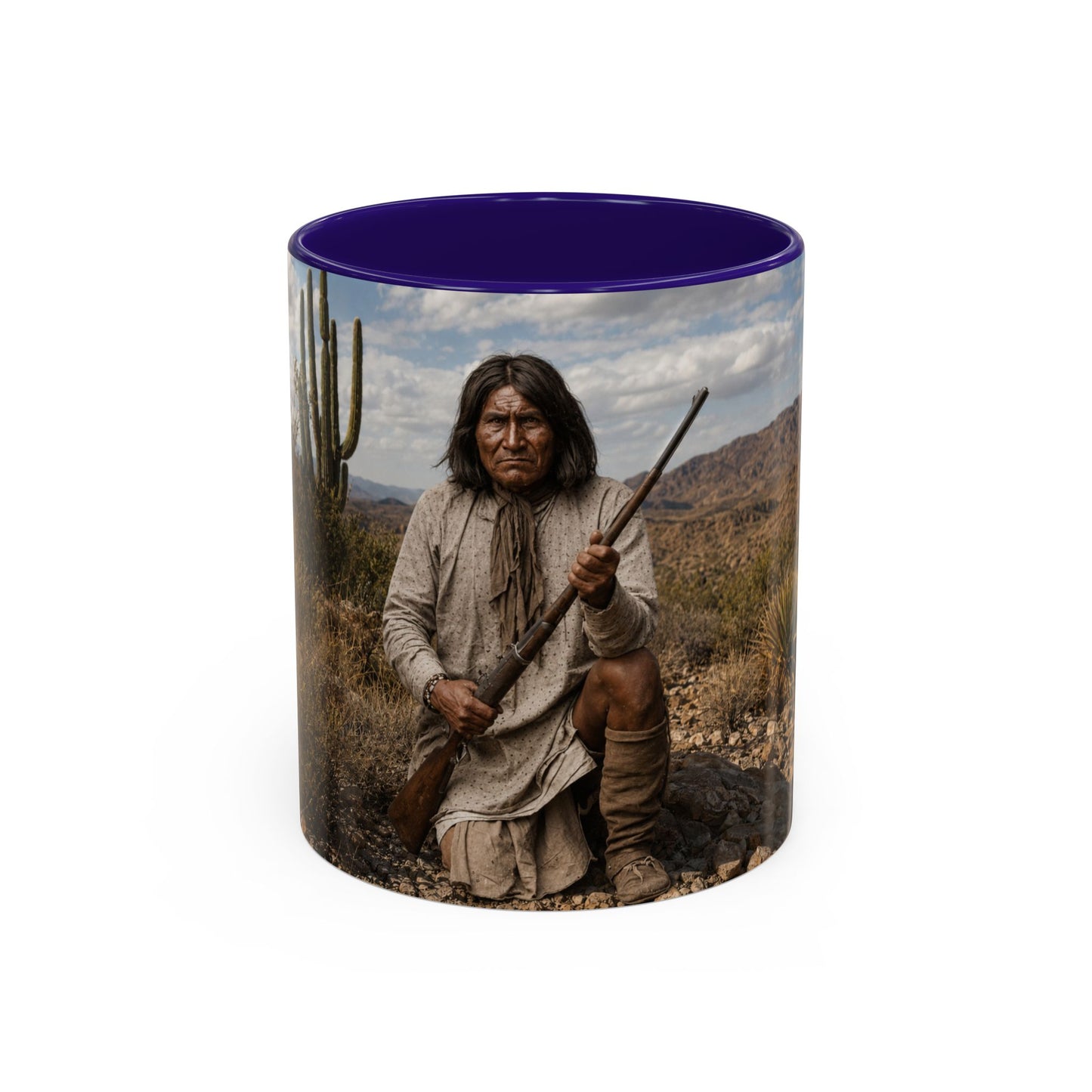 Ft. Sill Apache Desert Scene Coffee Mug — 'N'de' Southwest Landscape 11/15oz