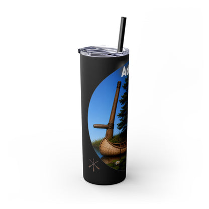 Ottawa Adawe Canoe Skinny Tumbler — 20oz Insulated Travel Cup with Straw