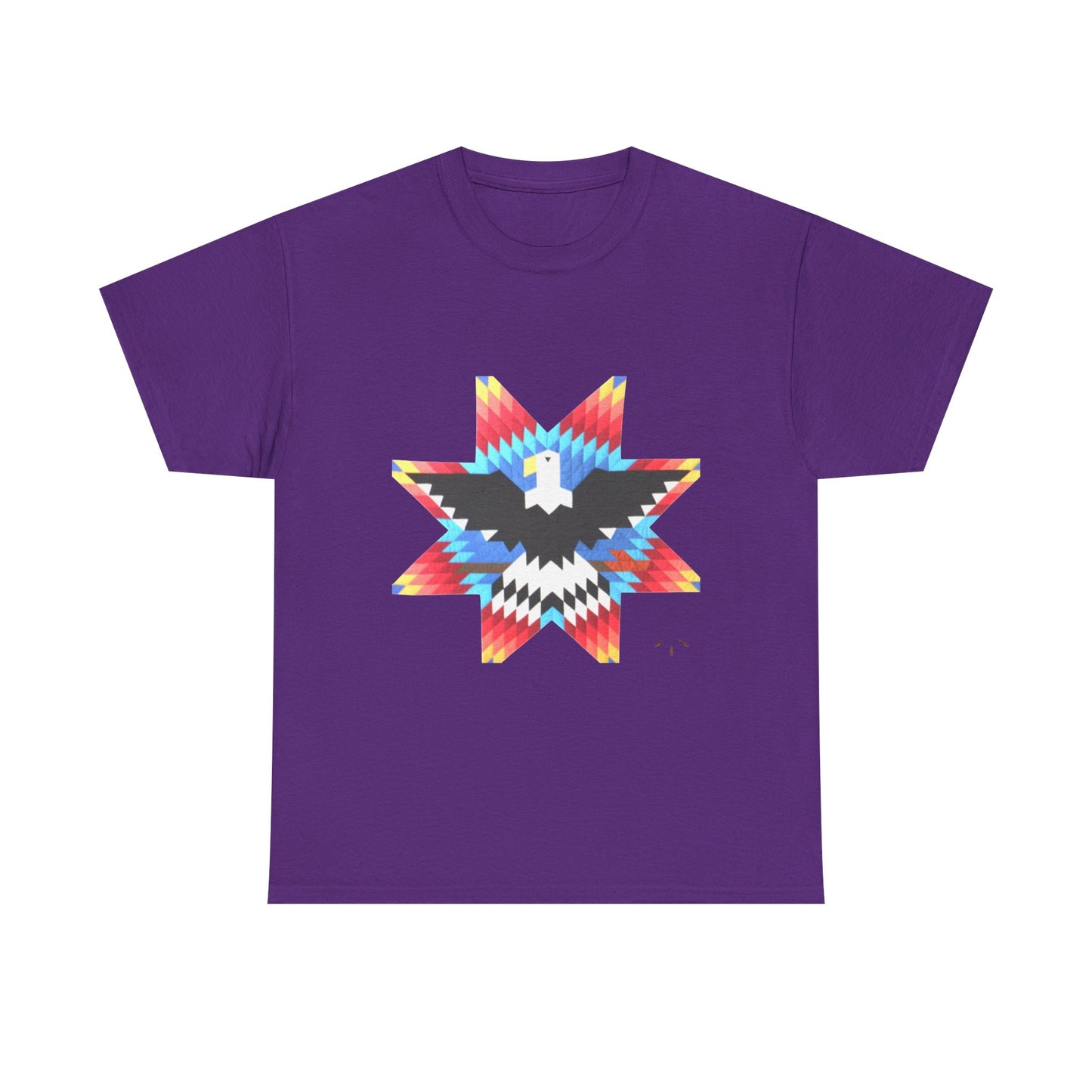 T-Shirt — Colorful Native Star Eagle Graphic Tee (Front Eagle Star, Back Crossed Arrows)